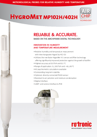 Thumbnail of document Data Sheet - MP100A / MP400A Meteorological Probes